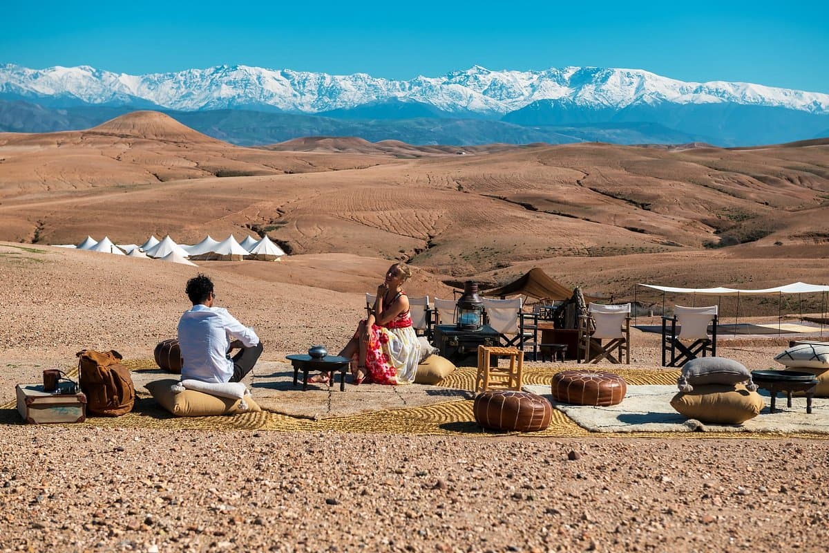 Camp Agafay and Atlas landscape