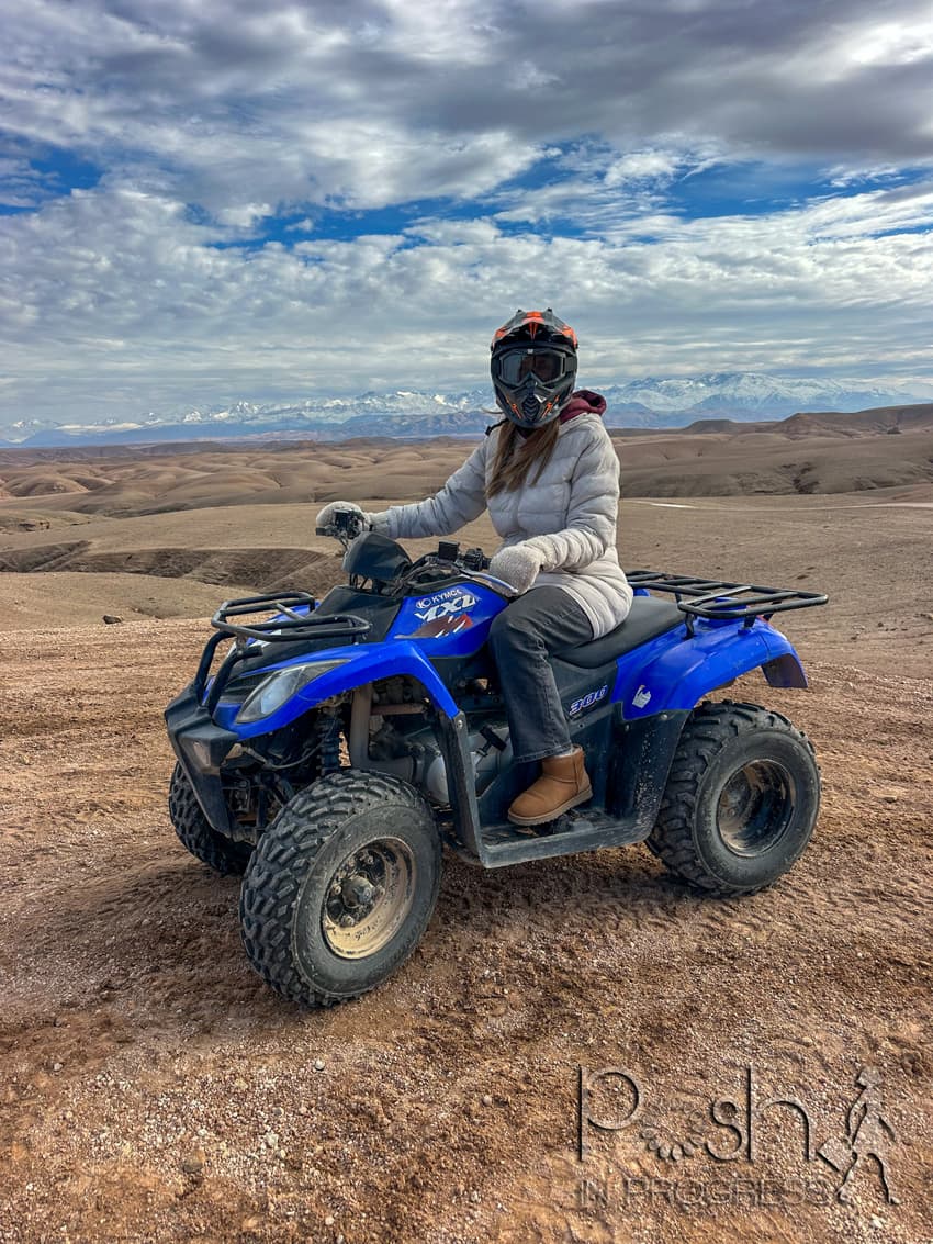 Guided quad experience in Agafay