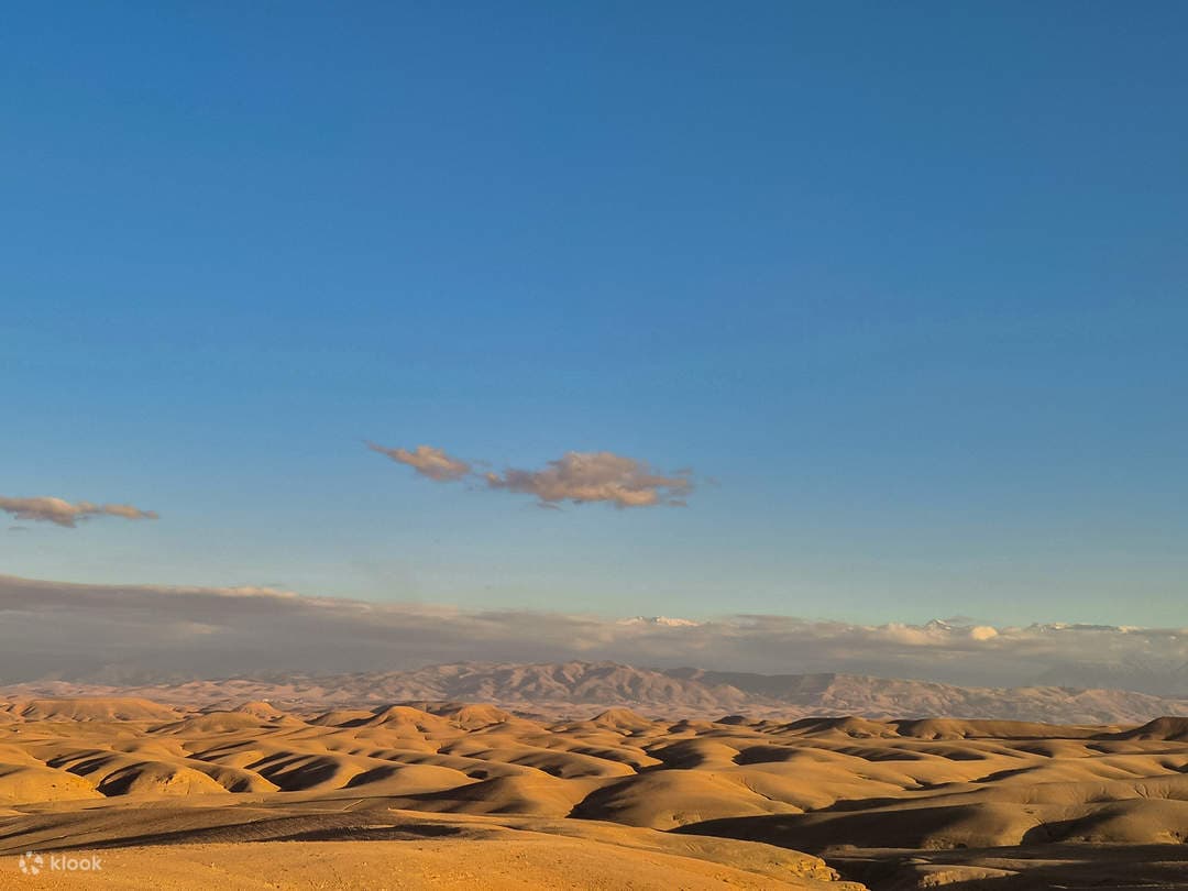 Road between Marrakech and the Agafay desert